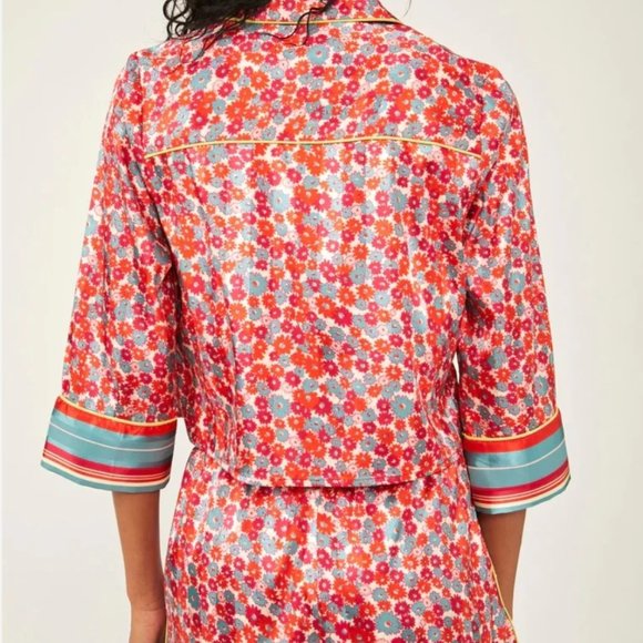 NWT Free People Pillow Talk PJ Set LT red - Picture 3 of 4